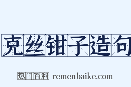 克丝钳子造句是什么意思的图片